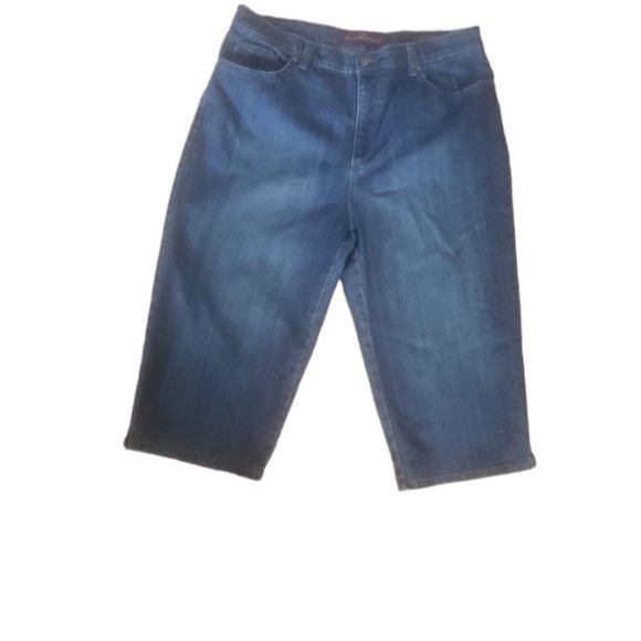 Gloria Vanderbilt Amanda Cropped Jeans Size 12 Capri Denim SKIMMER Pants - Picture 1 of 9
